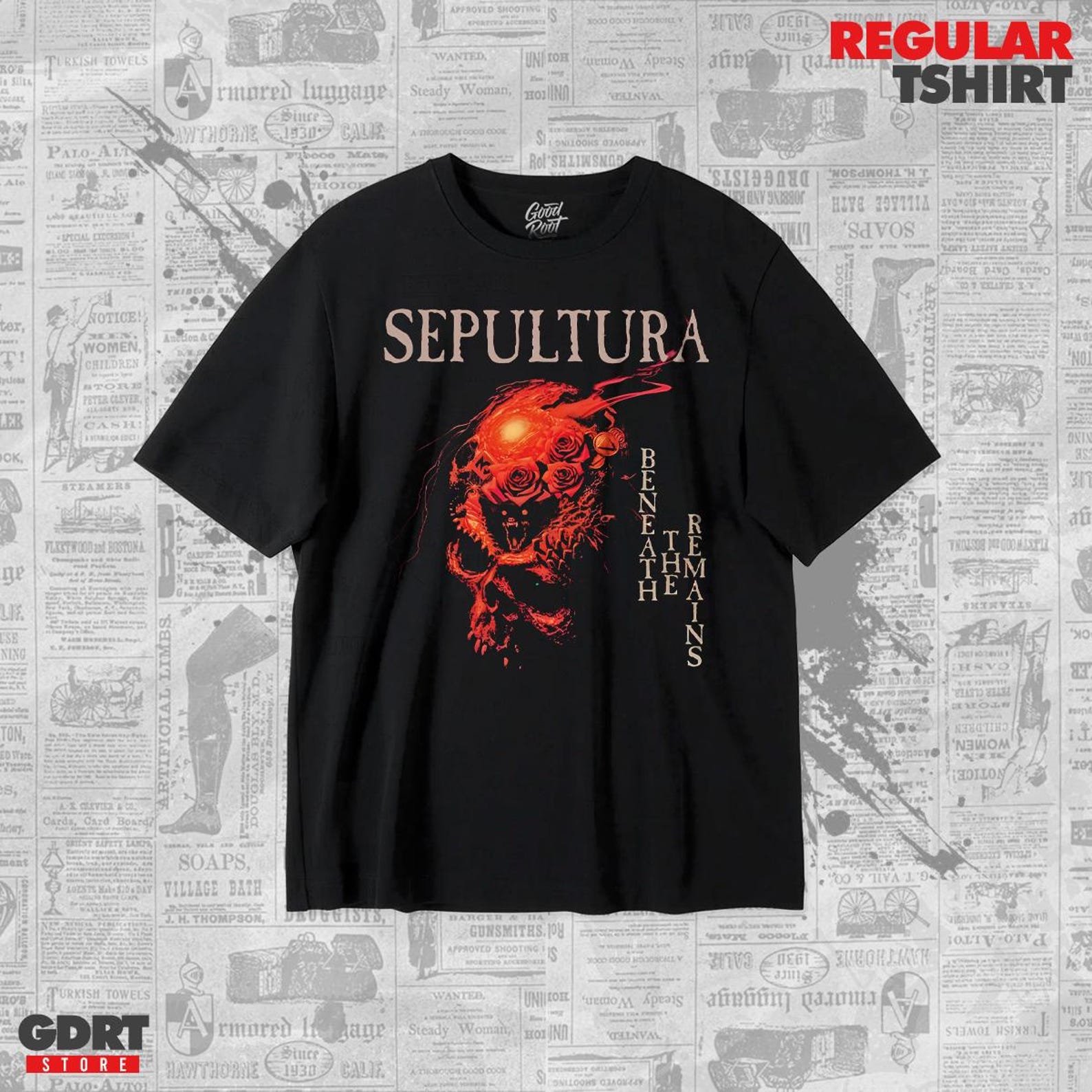 Sepultura T shirt - Beneath The Remains Albums - Unisex Heavy Shirt 4XL