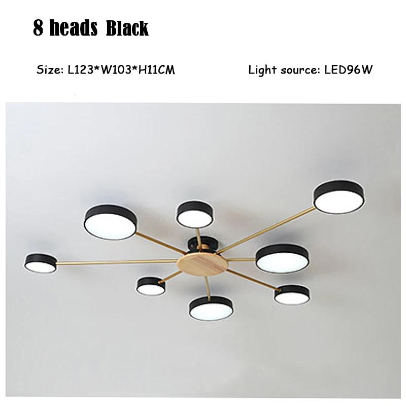 Nordic Simple LivingRoom Affordable Luxury Chandelier Macaron Creative Art Hall  Restaurant Wood  Ceiling Lighting  LED