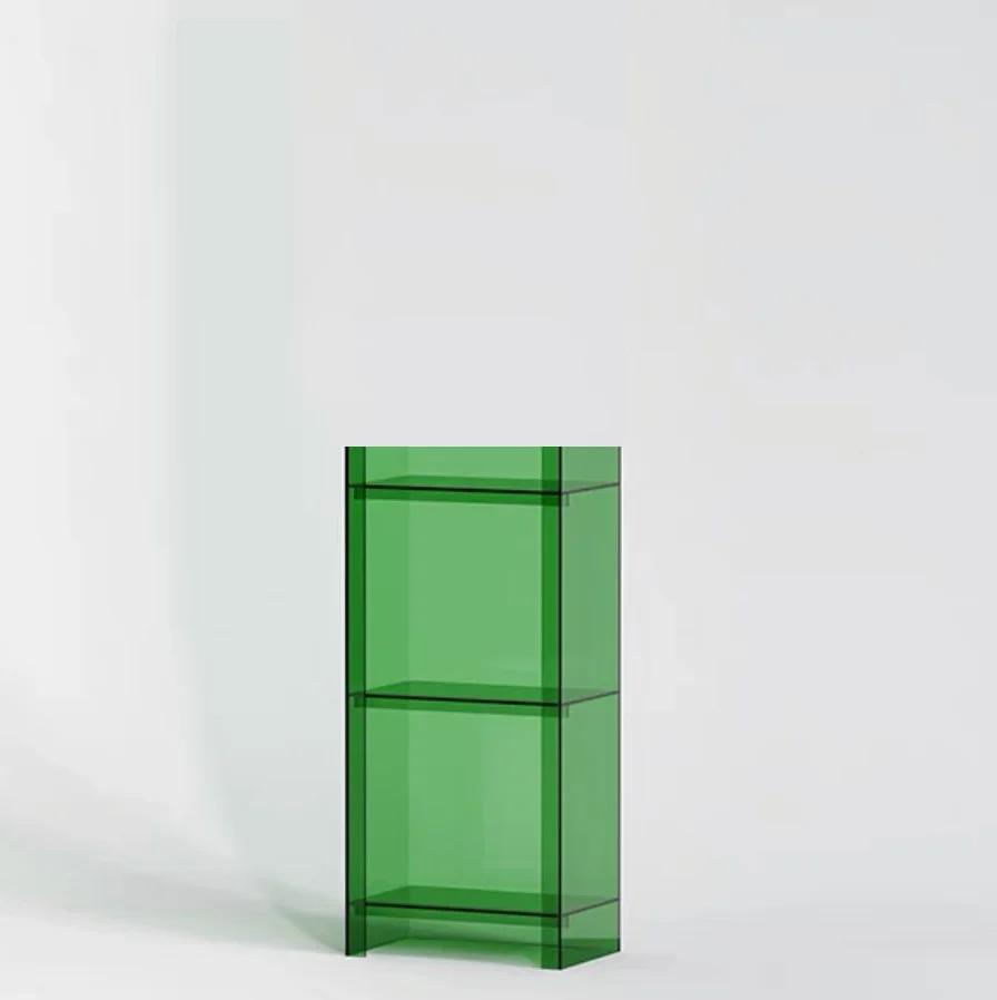 Rainbow Light Luxury Small Bookshelf Balcony Narrow Cabinet Floor Standing Shelf Handbook Against Wall Storage Cabinet Shadow