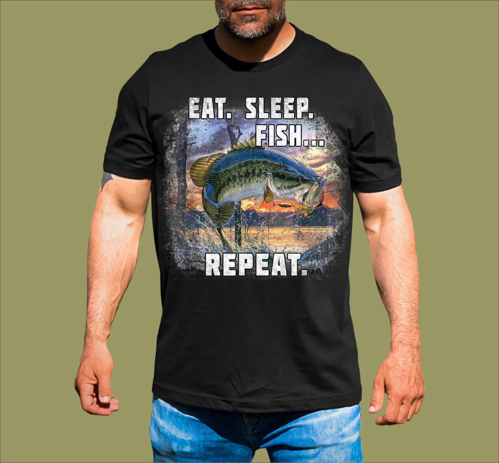 EAT SLEEP FISH T-SHIRT 4XL