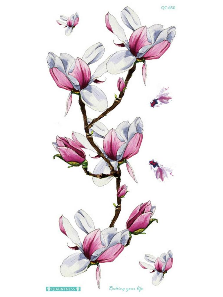 Ruicailong Pegatinas de Tatuaje de Brazo Floral 3D Impermeables para Mujer - Diseño Elegante y Sexy