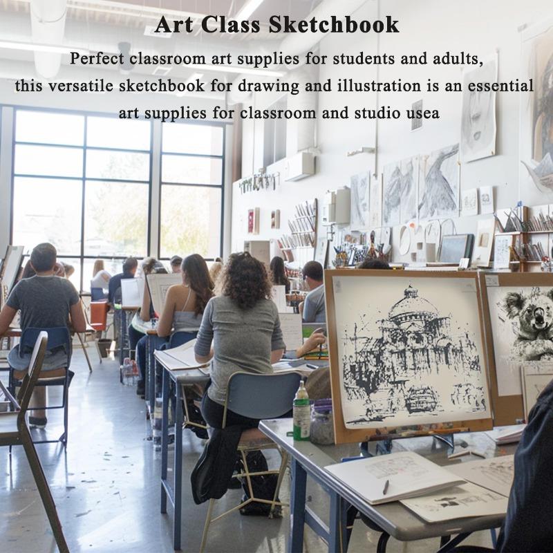 1 Stück 9 Zoll x 12 Zoll Skizzenbuch, Skizzenbuch mit oberer Spiralbindung Kinder-Kunstzeichnung leeres Papier Zeichenbuch