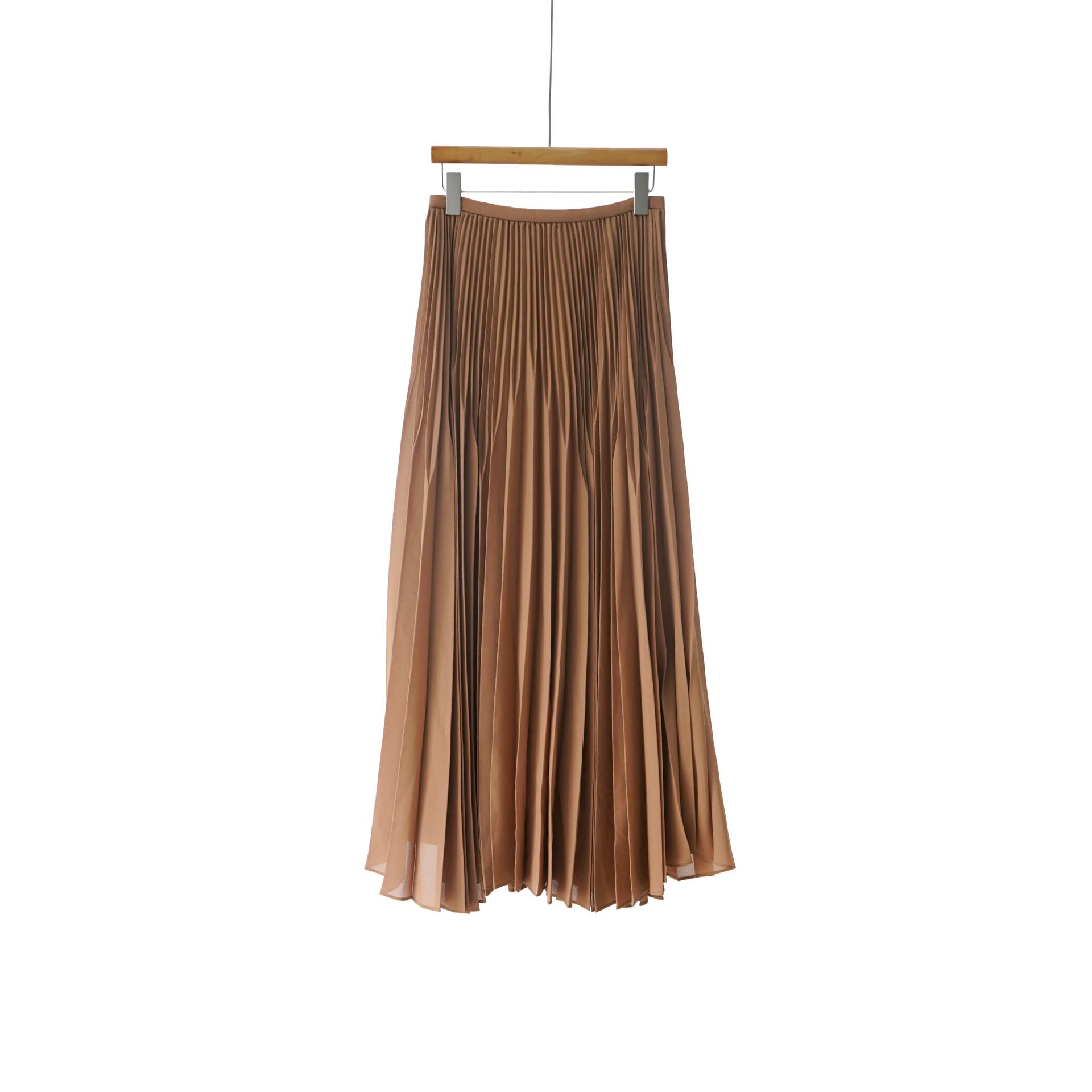 

Elegant Purple Label Series: Early Spring Cashmere Top and 3D Pleated Skirt. Medium коричневый