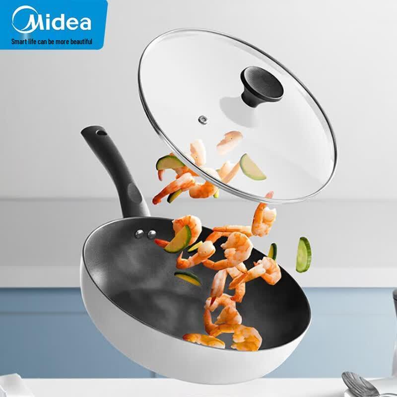 Midea Non-Stick Flat Bottom Induction Wok