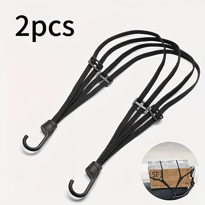 

Black Elastic Bungee Cord with Hooks for Motorcycle & Bike, Helmet Net Strap, Stretchable Luggage Organizer, Secure & Durable, for Outdoor Travel