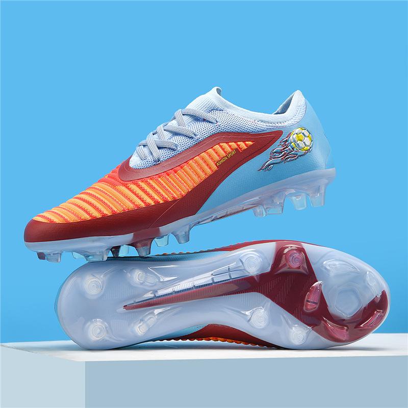 26 Grenzüberschreitende Herren- und Damenspikes nahtlos Fly-Woven Jugend-Fußballschuhe, Rasen Kinder, Wettkampf-Trainingsschuhe