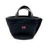 LUDLOW M Logo  Hand Bag Fur / Leather Black Unused