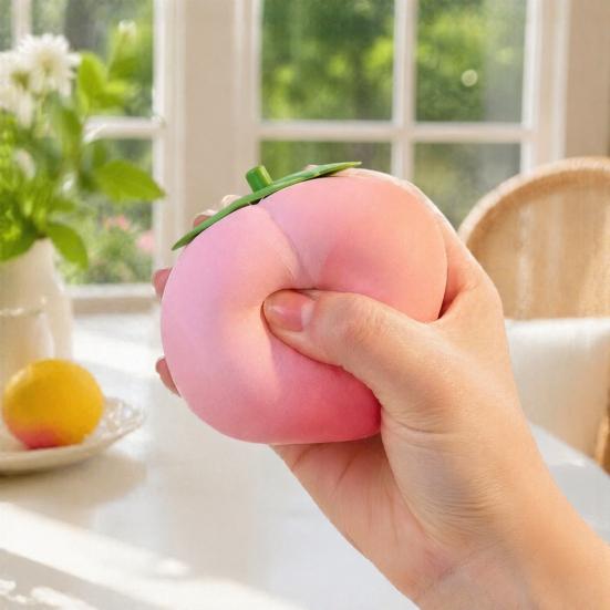 Stress Relief Toy Giant Peach Toy Realistic Large Squeeze Soft Simulated Fruit Sensory Desk for Adults & Kids Anxiety