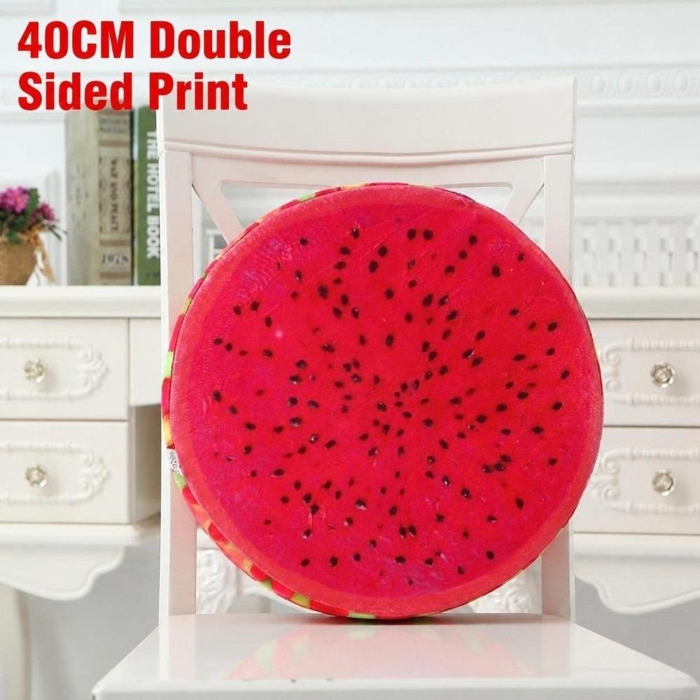 Fruit Slice Print Seat Cushion Round Throw Pillow Creative Sofa Cushion Bedroom Use