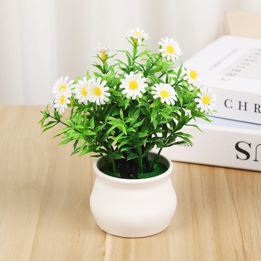 

5 Colors Simulation Plant Flowers 18*22cm Fake Flower Potted Home Living Room Ornaments Home Decor