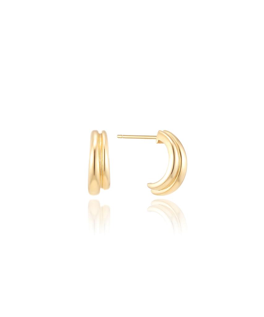 Lloyd Double Line Hoop Gold Pin Earrings Lphp3002H