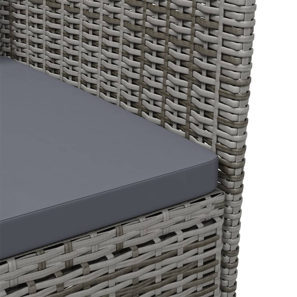 Vidaxl 3-Częściowy Zestaw Mebli Ogrodowych + Poduszki, Rattan Pe Szary