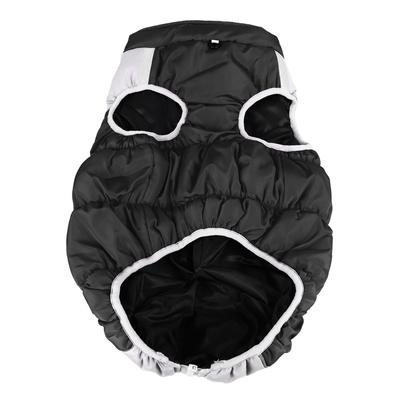 Winter Hundemantel Weiche Baumwolle Verdickt Warm Reflektierende Hundejacke Weste Kleidung Hundegeschirr Mantel für die meisten Hunde Schwarz 3XL