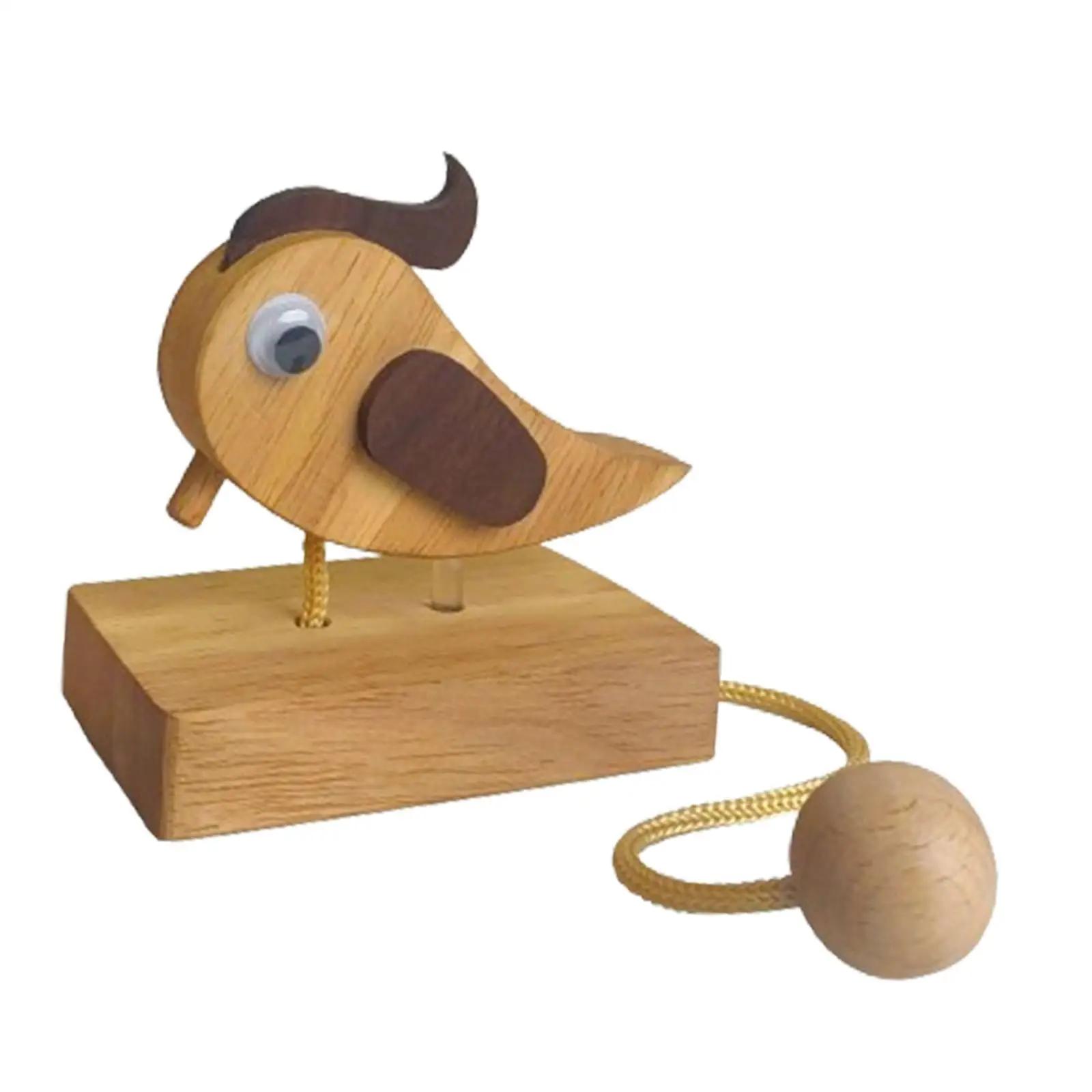 

Woodpecker Knocker Solid Wood Decompression Doorbell Retro Environmental Creative Design Home Fun Ornament Decoration