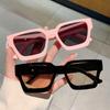 The Same Square Small Frame Dopamine Candy-colored Sunglasses, Simple and Fashionable Street Photography, Thin Sunscreen Sunglasses.