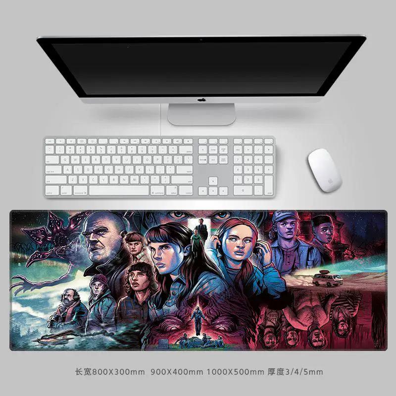 Premium Personalisierte Kreative Mauspads StrangerThings Leder-Mauspad Peripheres Computer-Tastaturpad Große Größe Büro-Schreibtischpad Tastaturpad