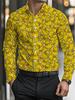 Langarmshirt mit durchgehendem gelbem Entenmuster