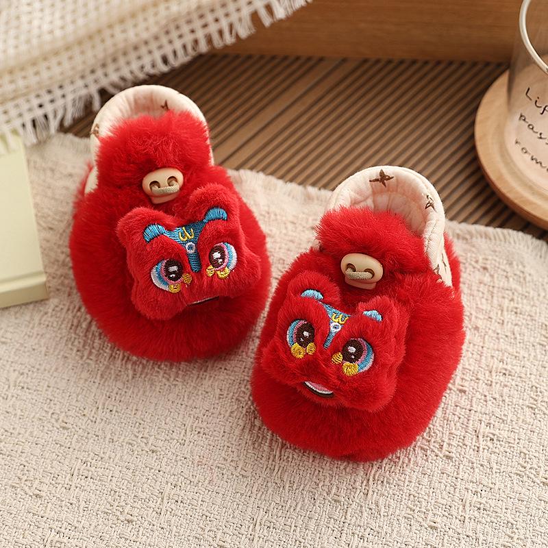 Winter Baby Booties: Soft Sole, Plush-Lined, Non-Slip, Imitation Rabbit Fur, Cute Cartoon for 0-1 Year Olds