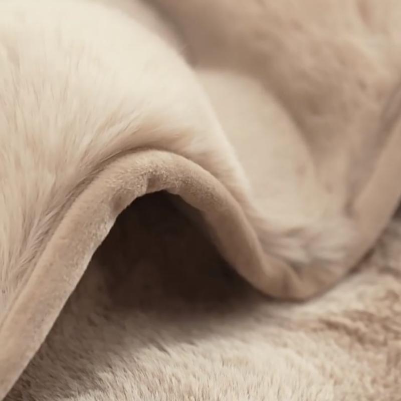 Thickened Rabbit Plush Sofa Cover Universal Non-slip Winter Warm Sofa Towel Couch Cushion Slipcovers for Living Room Furniture