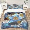 3pcs Five kittens for Halloween Bedding Set Includes Quilt Cover and Pillowcases, Suitable for All Seasons L039