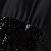 Oversized Women 3/4 Sleeve Glitter Sequin Patchwork Casual Baggy Maxi Kaftan Dress
