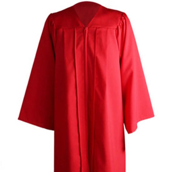 1 Set Graduation Gown Hat Tassel Zipper V Neck Loose Solid Color 2023 High School Bachelor Academic Dress Student Supplies