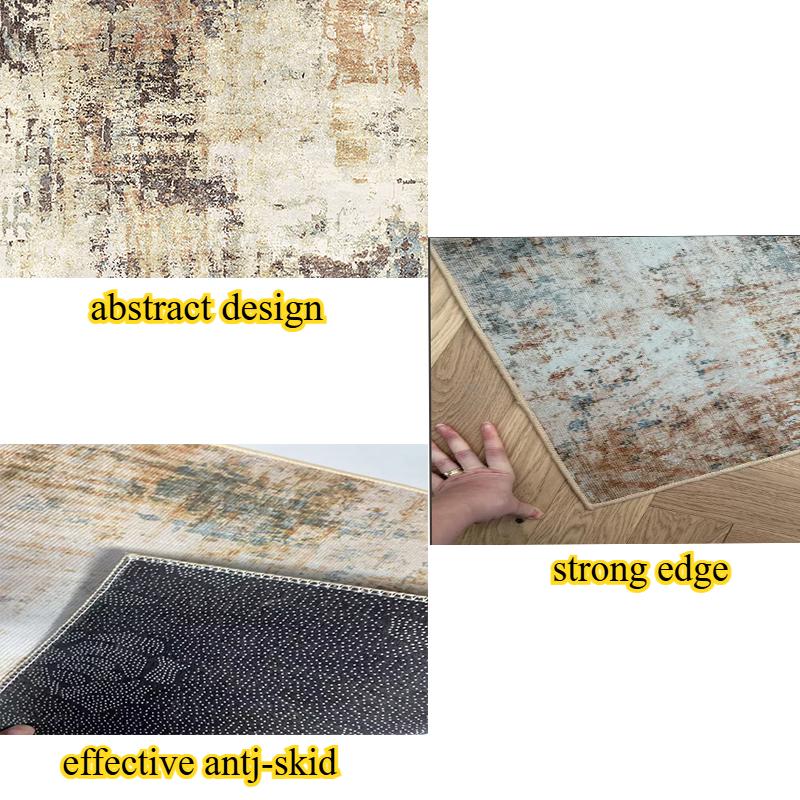 Nordic Abstract Style Carpets for Living Room Ink Wash Modern Decoration Bedroom Non-slip Rug Lounge Coffee Tables Washable Mat