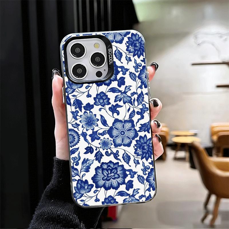 Blue And White Porcelain Pattern Soft Phone Case for iPhone 15 16 17 Pro Max 17Air 16E 14 Plus 13 12 Mini Shockproof Cover Back