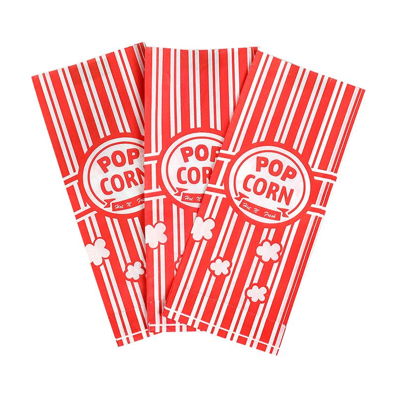 50Pcs Popcorn Packaging Bags Snack Treats Container Bucket Wedding Birthday Party Movie Night Supplies Individual Food Bag Box