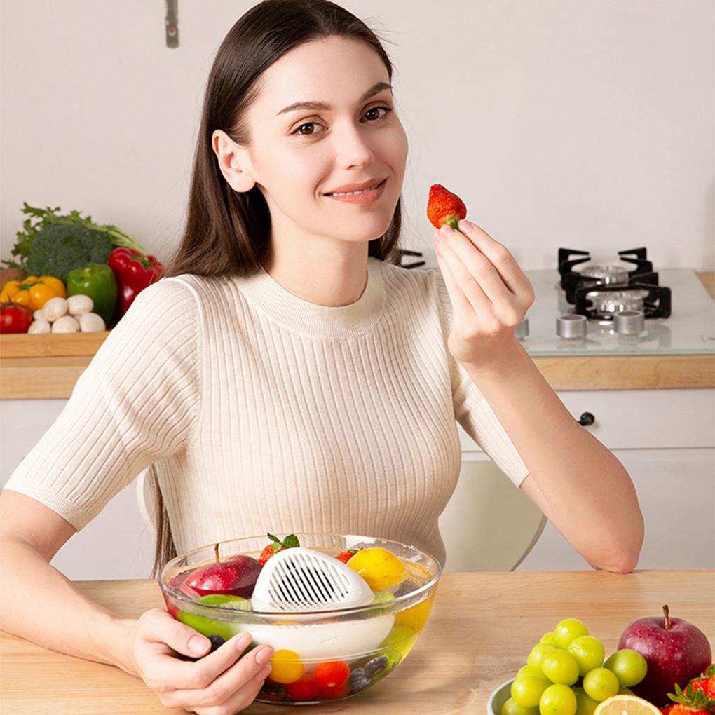 Ultrasonic Vegetable Cleaner Washer Electric Ultrasonic Food Purifier Steel Fruit and Vegetable Machine Powerful Removal Washer