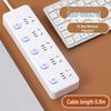 USB Socket Panel with Multi-Outlet Power Strip and Sub-Control