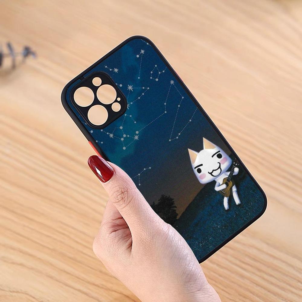

INS Cute Toro Inoue Cat Phone Case Black Matte For IPhone 16ProMax 15 13 12 11 14 Pro Max Mini Plus SE2020 XS Max XR Cover iPhone 13 Pro Max