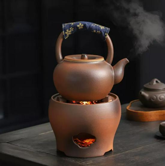 Volcanic Stone Electric Teapot Stove Set for Indoor Cooking and Gifting