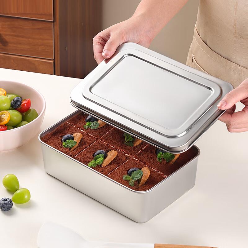 Stainless Steel Tiramisu Mousse Cake Mold with Lid