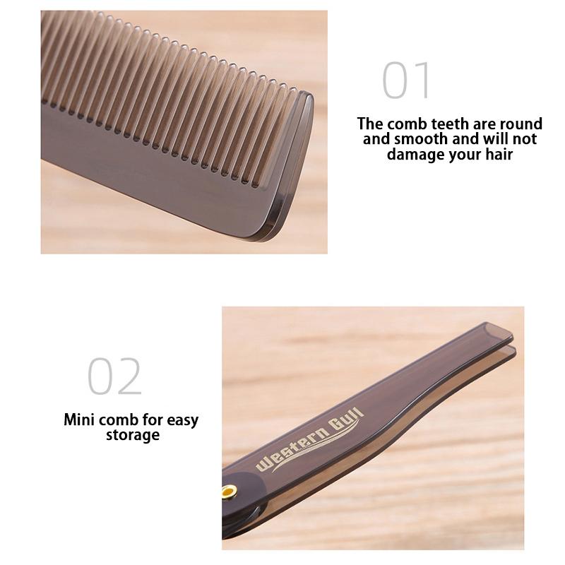 Pocket Size Folding Comb for Men Oil Head Hair Styling Tool Compact and Handy for Outdoor Use