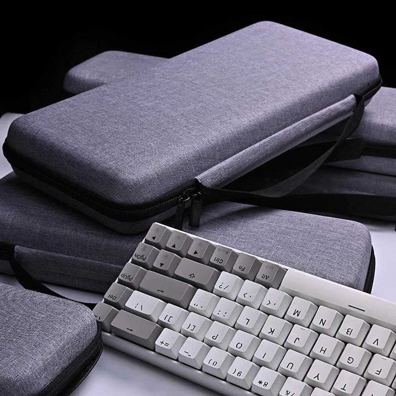 1pc EVA Hard Case for Mechanical Keyboard 61% To Full Size, Waterproof Shockproof Protective Sleeve for Gaming Office Travel