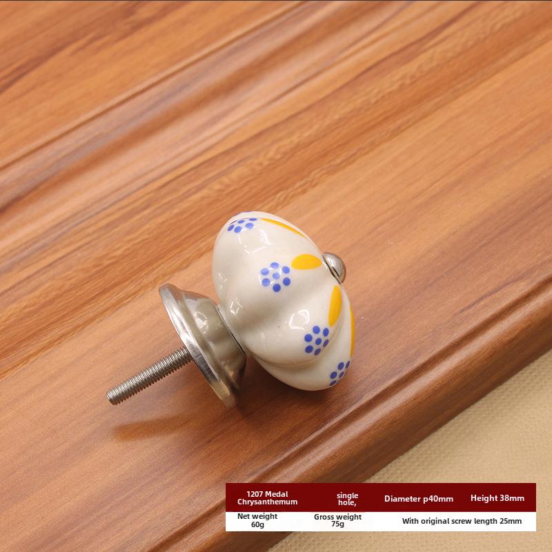 Modern American Ceramic Pumpkin Cabinet Handle