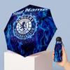 Rangers FC Manual Five Fold 8 Rib Umbrella Support Custom Text, Lightweight Travel Umbrella