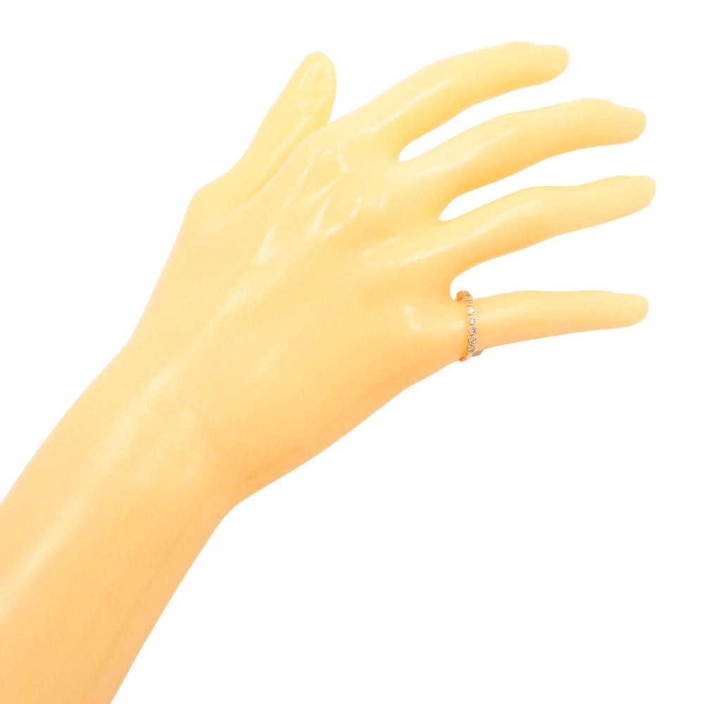 Pierścionek z diamentami 10P Półwieczność K18 Różowe złoto/diament #4.7(Rozmiar amerykański) 1.4g Używane przez kobiety