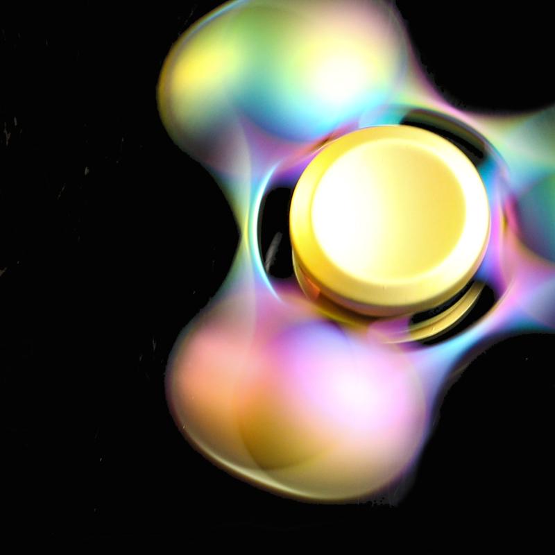 EDC Rainbow Fidget Spinner Hand Fidget Spinner EDC Fingertip Spinning Top Tip Gyro Metal Anti Stress Relief Toy for Adult