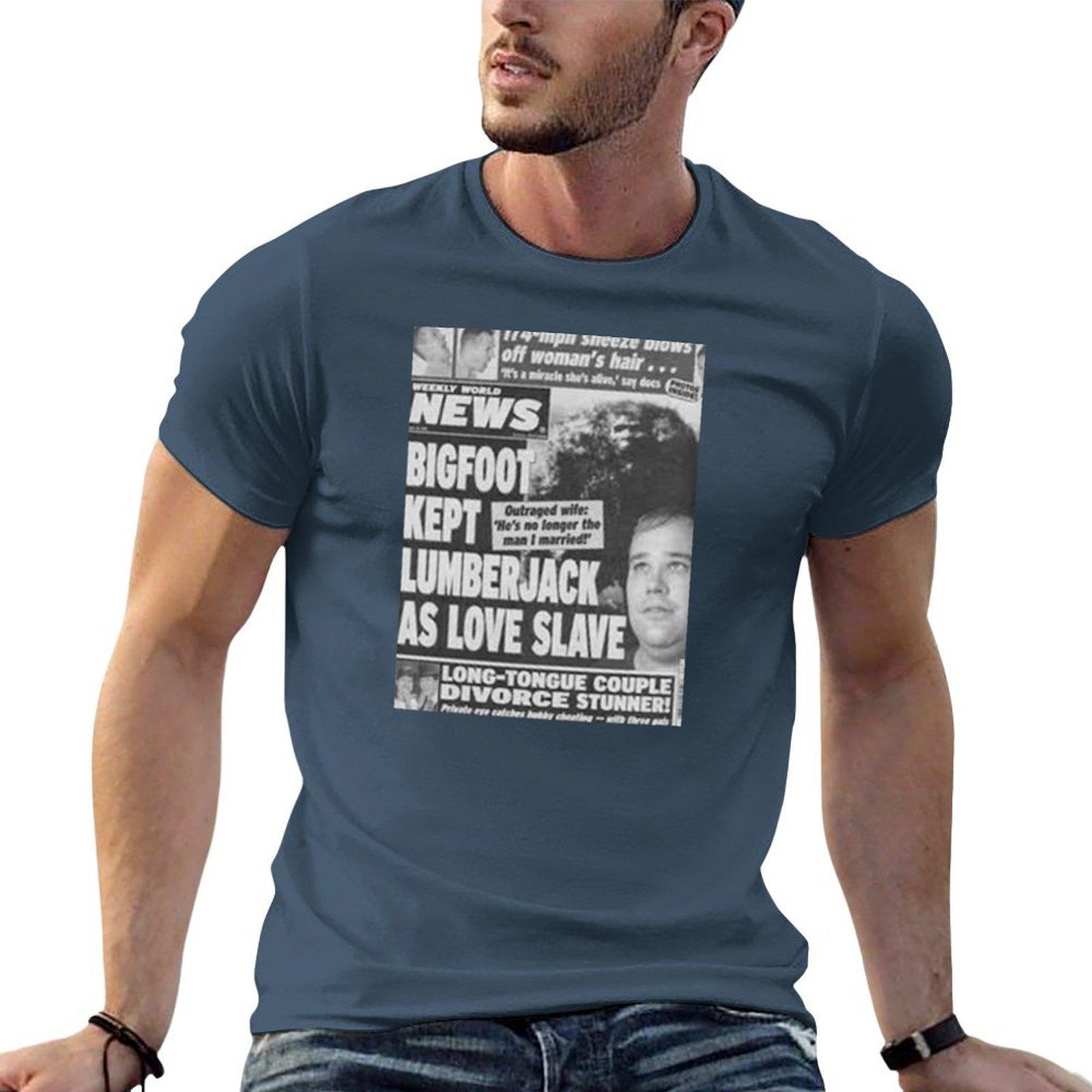 Weekly World Enquirer Tabloids Ufo Bigfoot Bazaar News Story Freaky Ness Paranormal Tshirt S