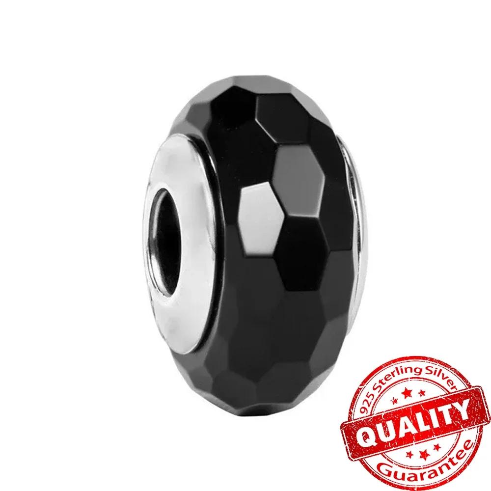 Copper Pink Flower Murano Glass Beads Charm Fit Original Bracelet Necklace Faceted Murano Diy Women Luxury Jewelry