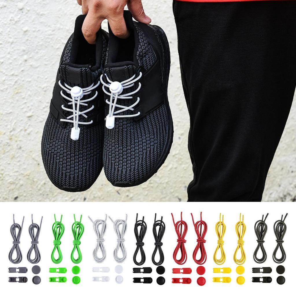 Stretching Lock Shoelaces Sneaker Elastic Laces Drawstrings Running/Jogging Lazy Shoe Laces No Tie