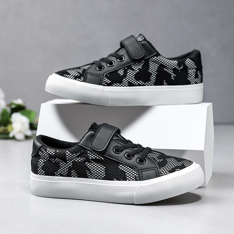Children's Canvas Shoes Summer Breathable Soft Sole Comfortable Personality Korean Version Versatile Children's Primary School Students Cloth Shoes Wo