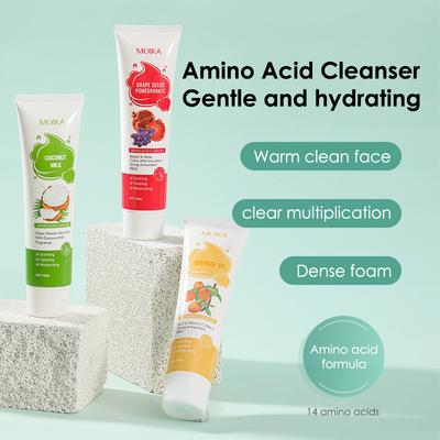 Men's and Women's Amino Acid VC Cleansing, Moisturizing and Oil Control Soothing Gentle Deep Cleansing Makeup Remover Cleanser Skin Care Products