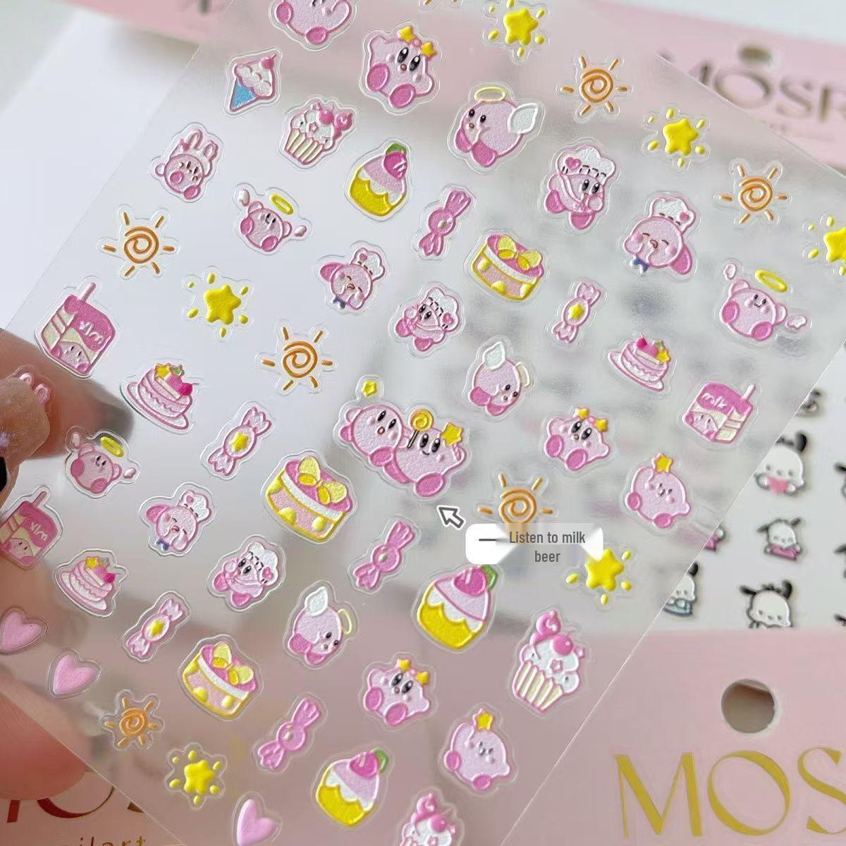 

Kirby 5D Stereo Cute Style Nail Stickers - Limited Edition Japanese Cartoon Design