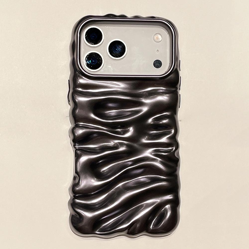 

Solid Color 3D Matte Cream Pattern Phone Case For iPhone 17 Air 16 15 14 13 Pro Max Soft Shockproof Silicone Cover Girls iPhone Air