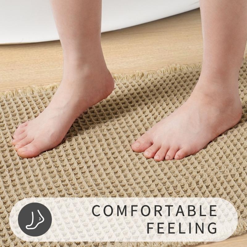 Tappeti da Bagno con Supporto in Gomma, Runner, Tappetini Comfort, Antiscivolo, Zerbino da Ingresso, Tappeto per Bagno