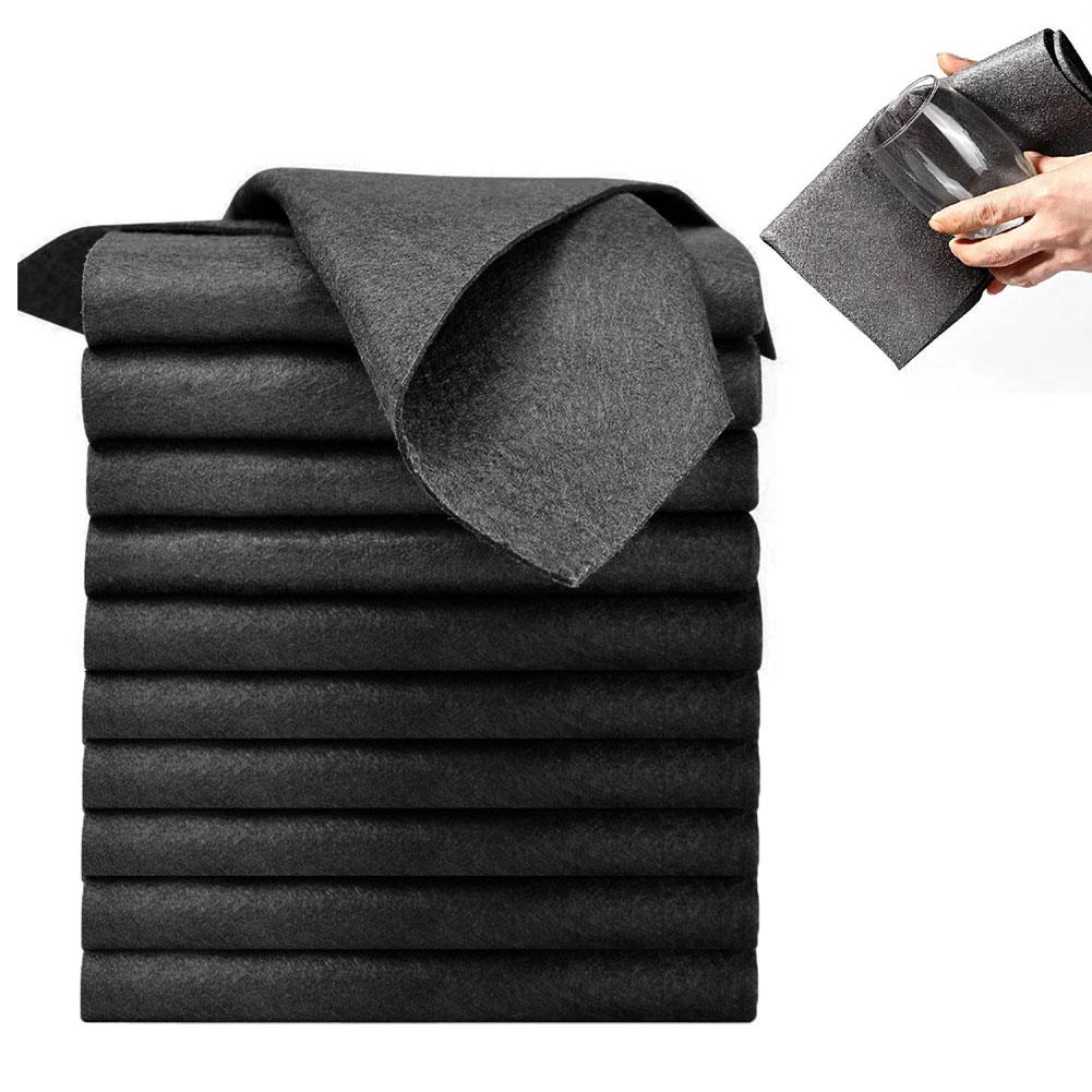 Magic Glass Cleaning Cloths Thick Residue-Free Microfiber Towels for Windows, Mirrors, Kitchen Surfaces Kitchen Towel