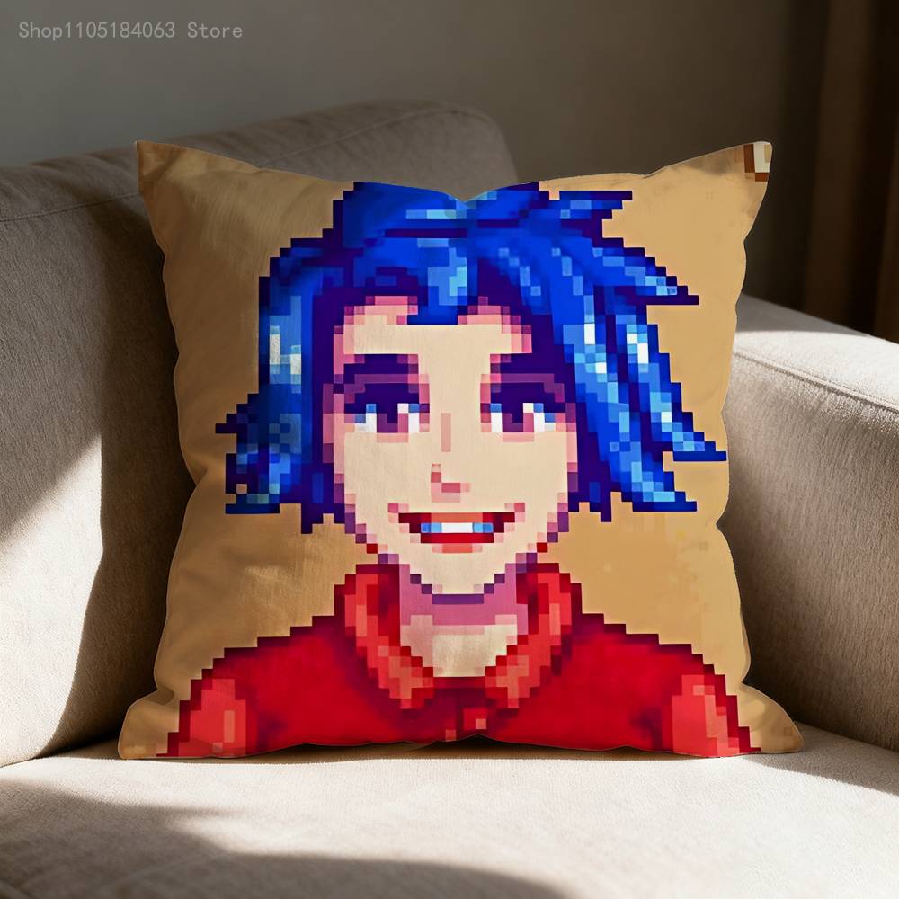 Alex Haley S-Stardew V-Valley Throw Pillow Case For 45X45Cm 55X55Cm 30X30Cm Square Car Pillowcase Home Bedchamber Decor Gift